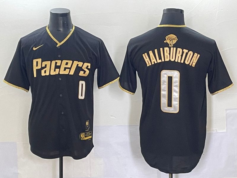 Men 2025 Indiana Pacers #0 Haliburton Black Joint Name NBA Jersey style 6->indiana pacers->NBA Jersey